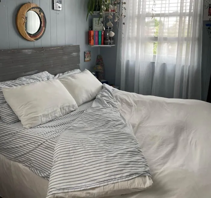 "I cannot stress this enough, making your bed once you're up, it is one of those "be kind to your later self" things and it is a small win for each day. Then you ride the wave and make momentum!" - <span Style="Font:inherit;color:#808080"> Decodious</Span>