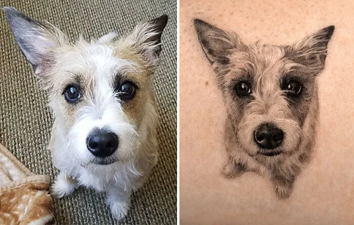 31 Tattoos That Owners Will Cherish Forever As They Feature Realistic Portraits Of Their Pets