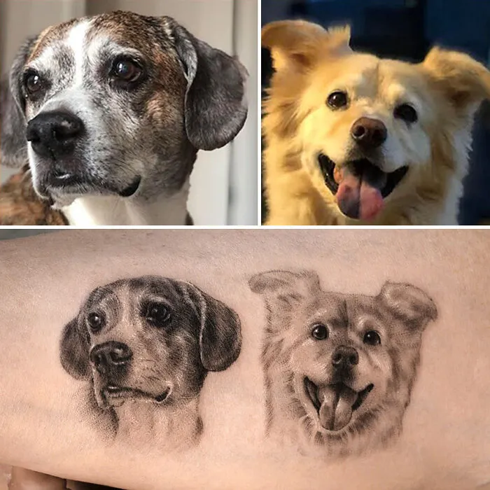 31 Tattoos That Owners Will Cherish Forever As They Feature Realistic Portraits Of Their Pets