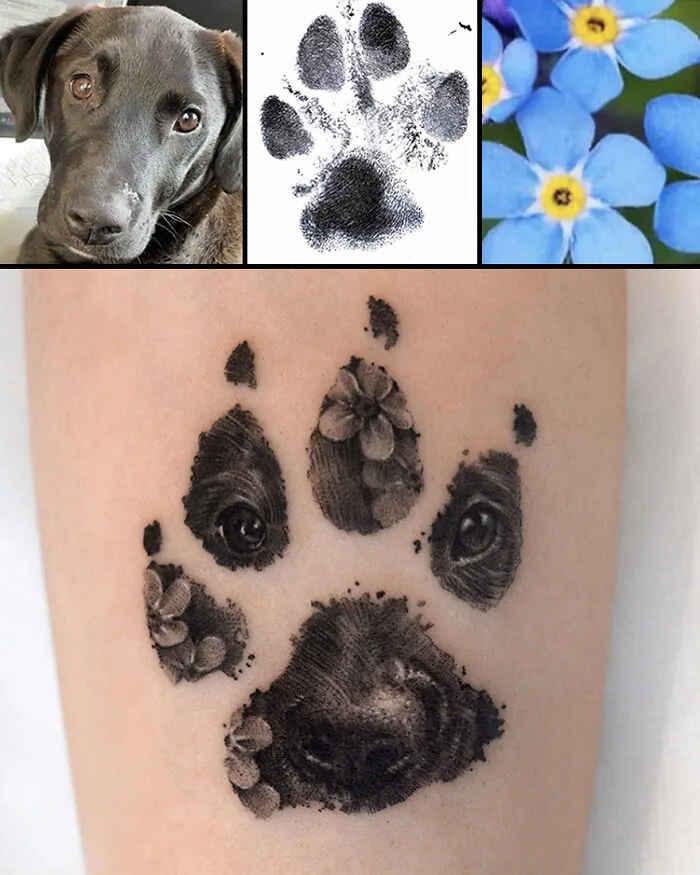 31 Tattoos That Owners Will Cherish Forever As They Feature Realistic Portraits Of Their Pets