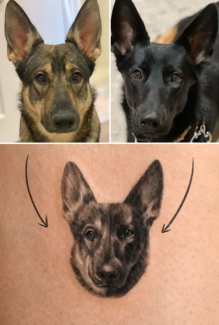 31 Tattoos That Owners Will Cherish Forever As They Feature Realistic Portraits Of Their Pets