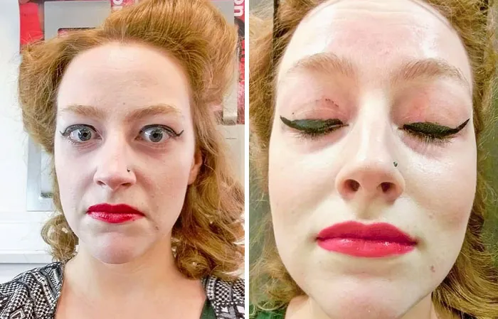 Cuando era modelo, esto era lo que hacía un "maquilladora" para una sesión fotográfica