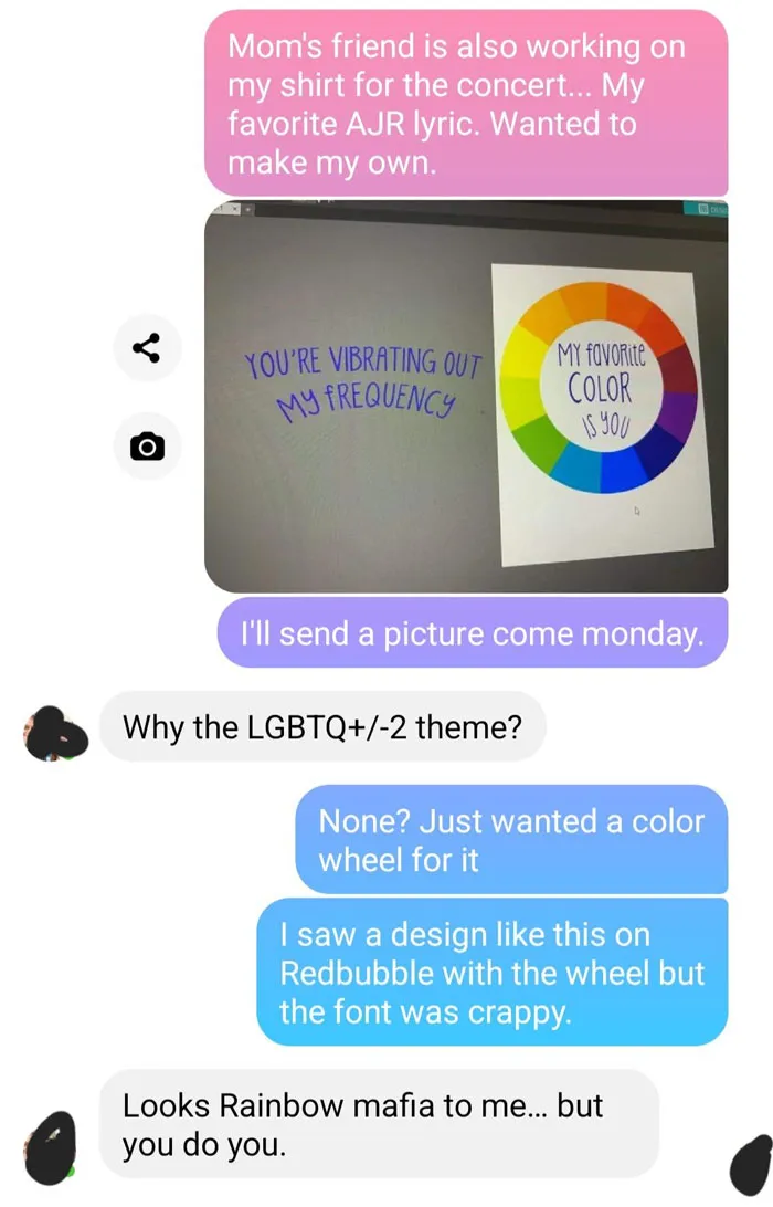 Gotta Love My Homophobic Dad. I Wasn't Even Intentionally Making An LGBTQ+ Design, Just Wanted A Rainbow