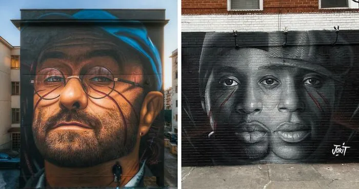 “Save The Human Tribe”: 32 Of Jorit Agoch’s Large-Scale Murals Of Famous And Everyday People