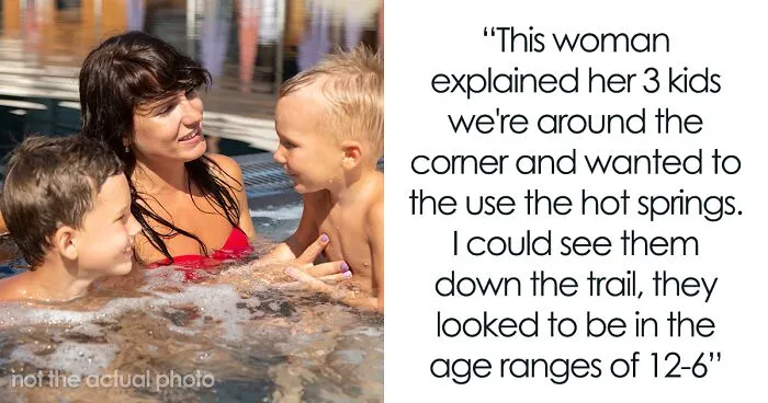 "Nude Hot Spring Guy" Is Shocked After Woman Tells Him To Wear Clothes Because She Brought Her Kids