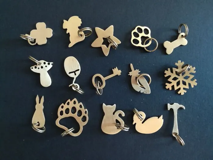 Tiny Personalized Pendants Out Of Brass