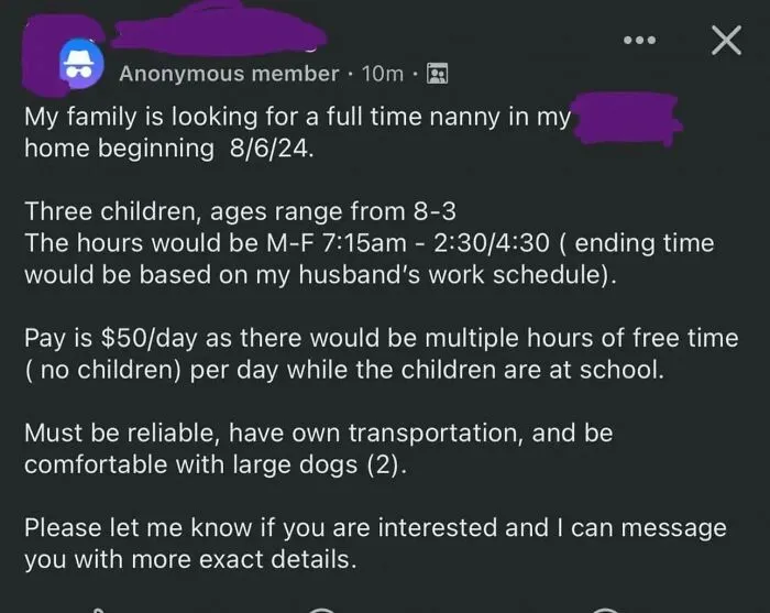 Nanny Shares 29 Posts From Entitled Parents Who Would Ask Nannies To Pay Them If They Could