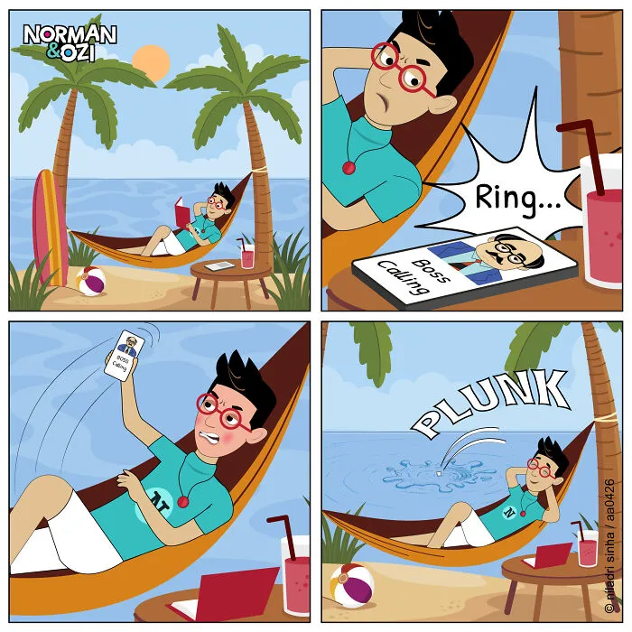 🌴 When The Boss Calls In The Middle Of Your Vacation. 🍹🍉⛱️