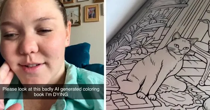 Woman Thinks She Bought A “Normal” Kitty Coloring Book, Starts Noticing Odd Things About It