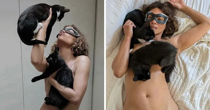 "STILL... Meow!": Halle Berry Poses Topless With Kittens To Celebrate Catwoman Turning 20