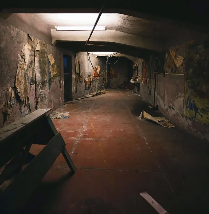 Old Theater Basement, Posters Falling Off The Walls