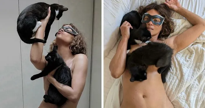 "STILL... Meow!": Halle Berry Poses Topless With Kittens To Celebrate Catwoman Turning 20