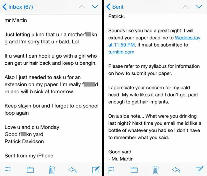 A Student Emails His Professor While Drunk. Results Are Amazing