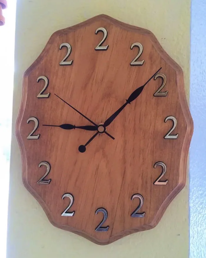 Whenever I Ask My Dad What Time It Is, He Says "2", Followed By A Brief Pause - "Too Late!" Or "Too Early!", So I Made Him This Clock