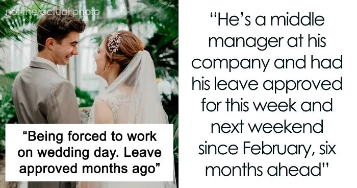 “Set The Example”: Manager Ordered To Work On His Wedding Day And Honeymoon