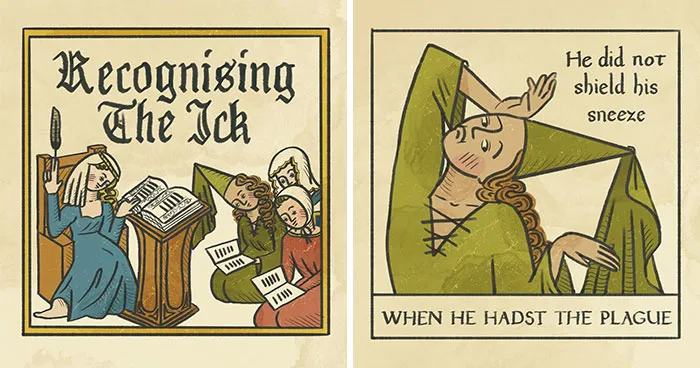 Medieval Humor Meets Modern Dating In ‘Recognising The Ick’ Series By Clarice Tudor