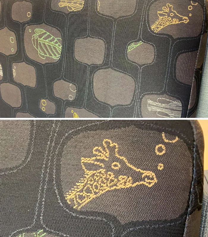 This Aquatic-Themed Hospital Couch Weirdly Has An Underwater Giraffe On It
