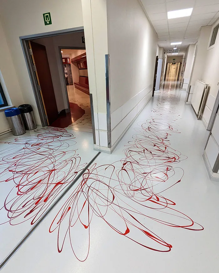 This Pattern On The Hospital's Floor
