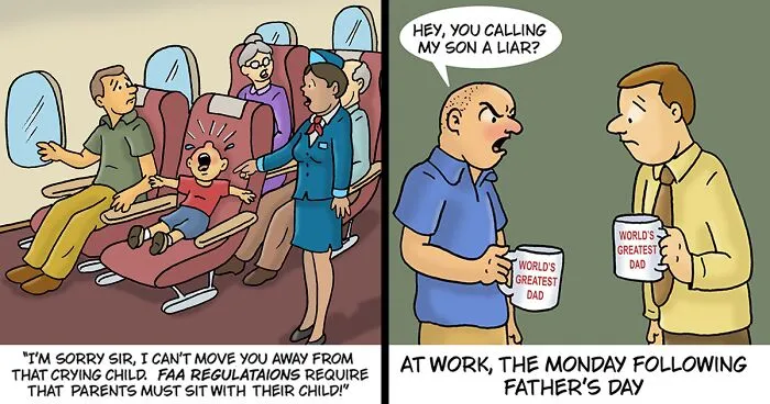 30 New One-Panel Comics Filled With Humor And Silly Situations By ‘Laughing Hippo Studio’