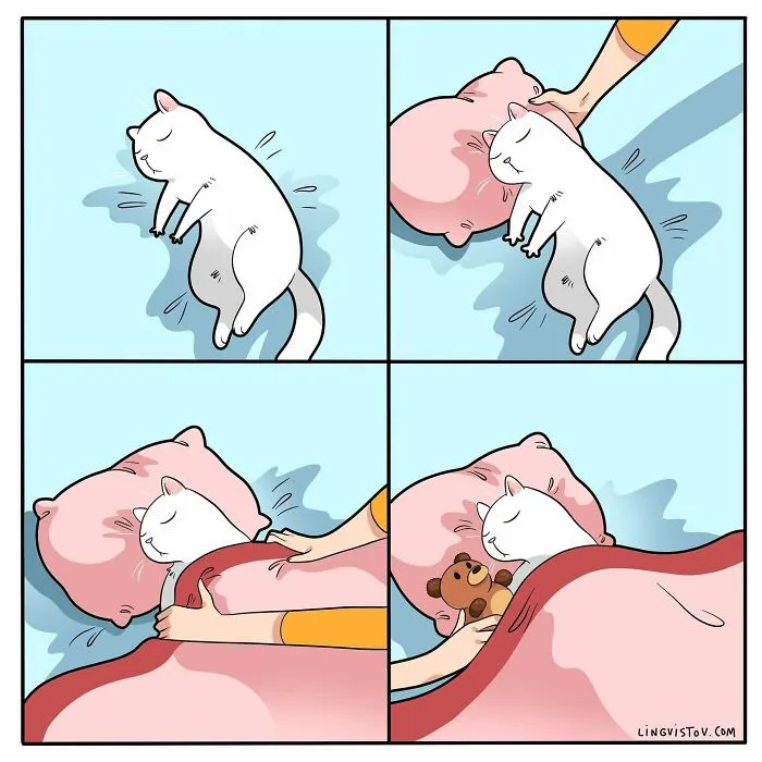 The Daily Realities Of Living With A Cat: 30 New Comics By Lingvistov