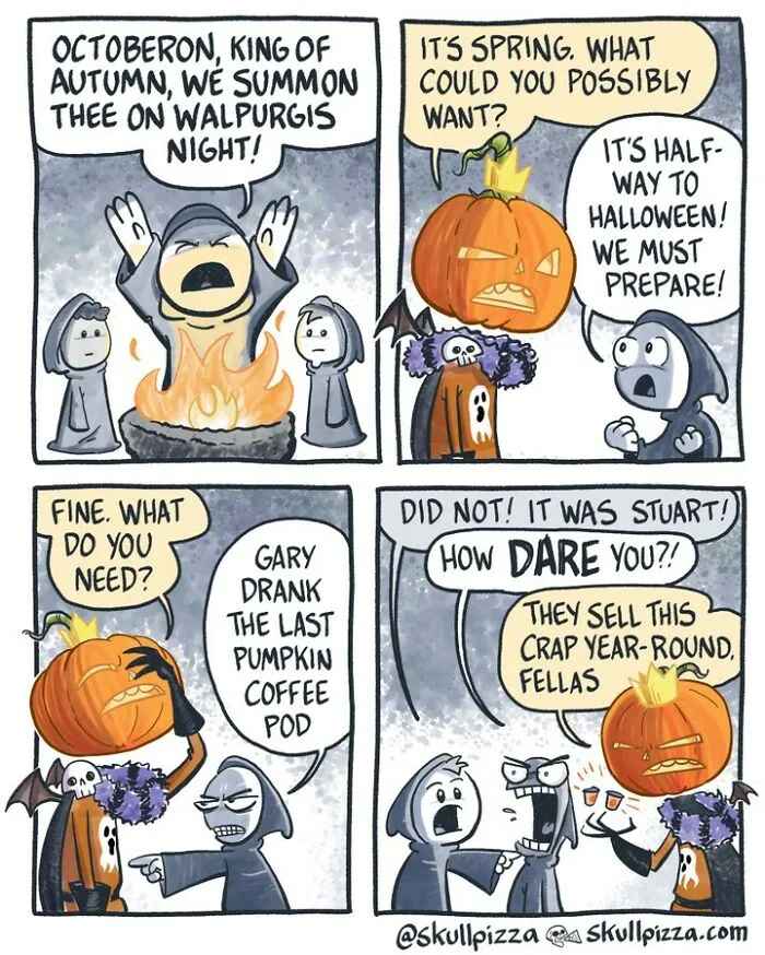 This Artist Turns Spooky Inspirations Into 27 Funny Comics (New Pics)
