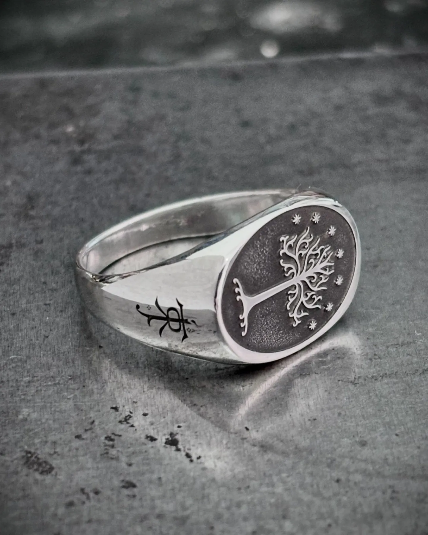 Middle Earth Silver Ring I Made Recently!