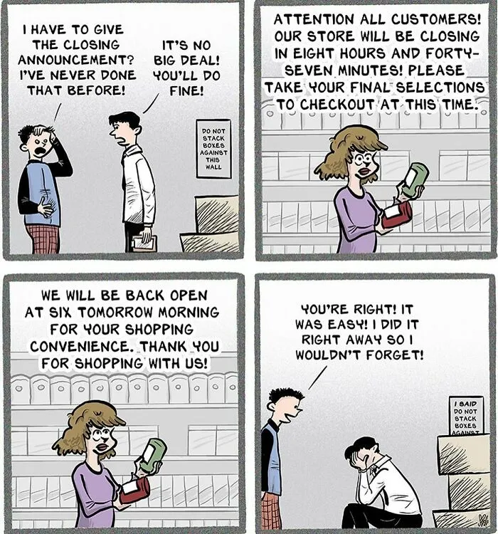 Artist Creates Humorous Comics About Retail Employees, And Here Are His 30 Recent Works