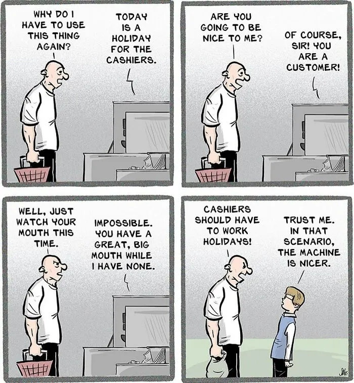 Artist Creates Humorous Comics About Retail Employees, And Here Are His 30 Recent Works