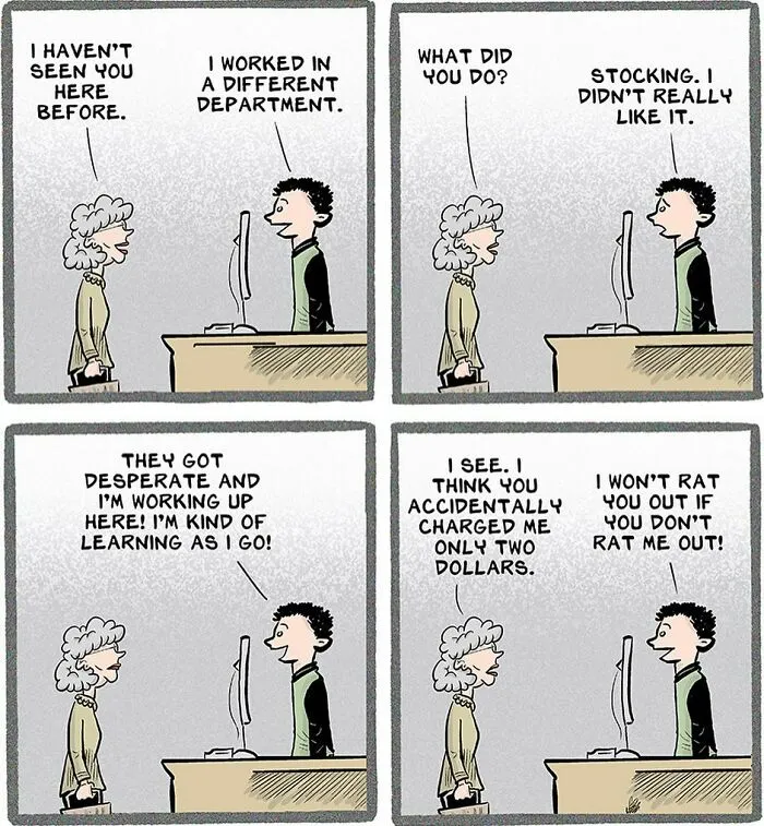 Artist Creates Humorous Comics About Retail Employees, And Here Are His 30 Recent Works