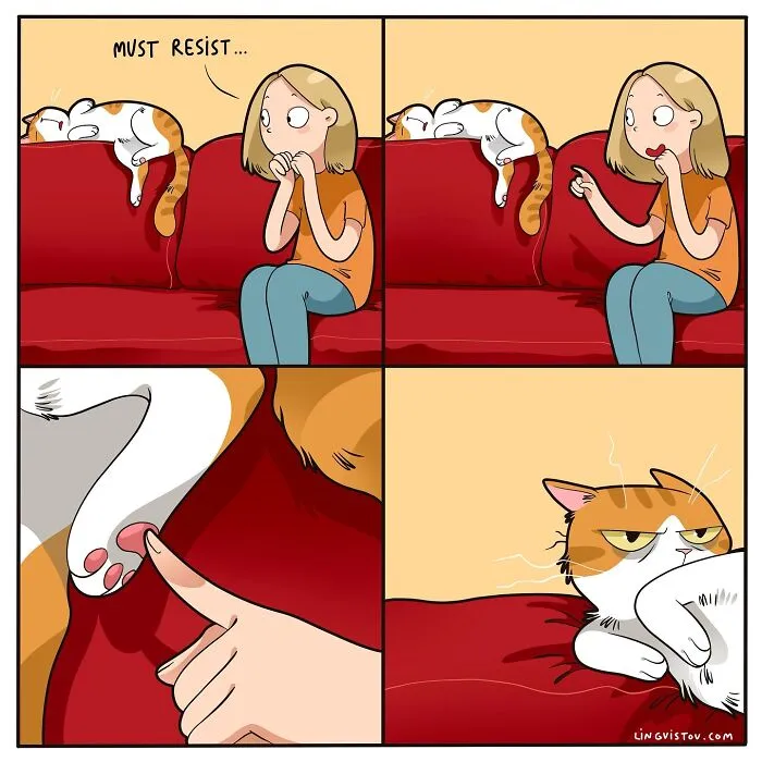 The Daily Realities Of Living With A Cat: 30 New Comics By Lingvistov
