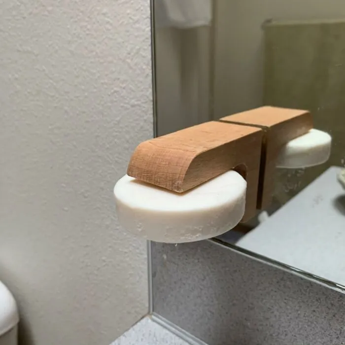 Say "Adios" To Soggy Soap And Hello To A Happy, Dry Bar With This <a Style="Display:inline;" Href=" Https://Www.amazon.com/Dp/B0821ttyfb?asc_item-ID=amzn1.ideas.35xuas4kx1xdh&th=1&linkcode=ll1&tag=bphyena-20&linkid=9498d5aee0a5344c3f68c2aadae037a9&language=en_us&ref_=as_li_ss_tl" Target="_blank"><span Style="Font: Inherit; Color: #d74b1f;"> Wood Air Dry Magnetic Soap Holder</Span>