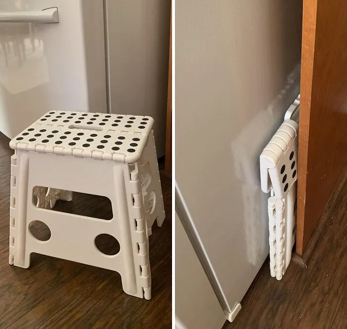 "One of those tiny foldable stools that are marketed for college dorms. I’ve moved 10+ times since undergrad and it’s one of the first things I pack and unpack." - <span Style="Font:inherit;color:#808080"> reddit user</Span>