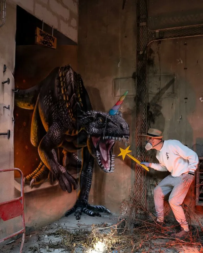 Artist From France Creates Incredible 3D Graffiti And It’s Not For The Faint Of Heart (37 New Pics)