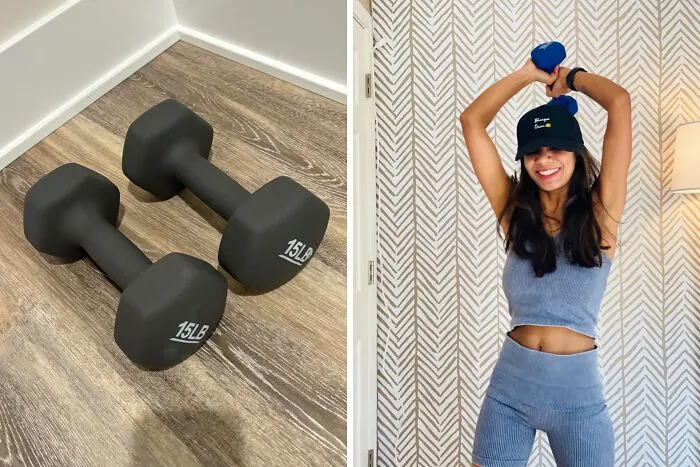  You Will Finally Be On Your Way To Jennifer Aniston Arms Thanks To These <a Style="Display:inline;" Href="Https://Www.amazon.com/Amazonbasics-Pound-Neoprene-Dumbbells-Weights/Dp/B01lr5r18k?th=1&linkcode=ll1&tag=bpgoat-20&linkid=bba2ee3a11cb8a41b7fd7b316c5f7118&language=en_us&ref_=as_li_ss_tl" Target="_blank"><span Style="Font:inherit;color:#d74b1f;"> Neoprene Covered Dumbells </Span> 