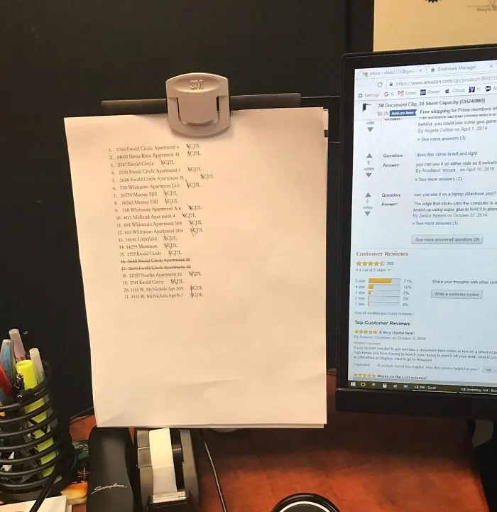 Keep Your Workstation At Eye Level With This Super Handy <a Style="Display:inline;" Href="Https://Www.amazon.com/3m-Document-Adhesive-Capacity-Dh240mb/Dp/B001sr1242?ie=utf8&th=1&linkcode=ll1&tag=bptiger-20&linkid=45d69c163ddf8673bb962107c381be63&language=en_us&ref_=as_li_ss_tl" Target="_blank"><span Style="Font: Inherit; Color: #d74b1f;"> Monitor Mount Document Clip</Span>