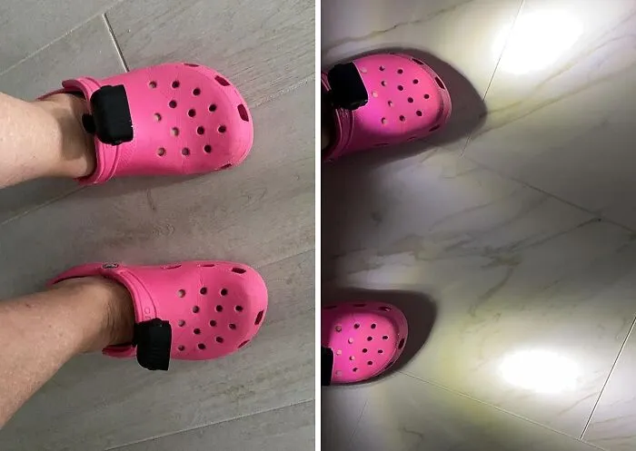 Forget About Tripping Over Toys In The Dark! These <a Style="Display:inline;" Href="Https://Www.amazon.com/Headlights-Crocs-Lights-Croc-Rechargeable/Dp/B0bwxvt2qd?ie=utf8&th=1&linkcode=ll1&tag=bpstarfish-20&linkid=edfa2adb48910e17b544413670c8ed60&language=en_us&ref_=as_li_ss_tl " Target="_blank"><span Style="Font: Inherit; Color: #d74b1f;"> Headlights For Crocs</Span> Will Illuminate Your Path And Save Your Toes (And Your Dignity)