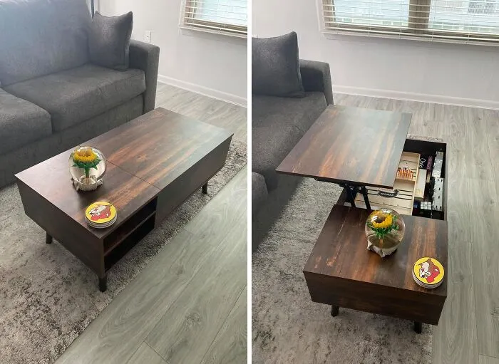 The <a Style="Display:inline;" Href=" Https://Www.amazon.com/Dp/B084zh1lyn?asc_item-ID=amzn1.ideas.3sh3zi2m0un8i&linkcode=ll1&tag=bppenguin-20&linkid=d2f1f40ebd3f16fc51ab3e30c40b6a73&language=en_us&ref_=as_li_ss_tl" Target="_blank"><span Style="Font: Inherit; Color: #d74b1f;"> Wood Lift Top Coffee Table With Hidden Compartment</Span> Is The Secret Agent Of Living Room Furniture, Concealing Your Clutter In Style While Providing A Convenient Workspace Right At Your Fingertips