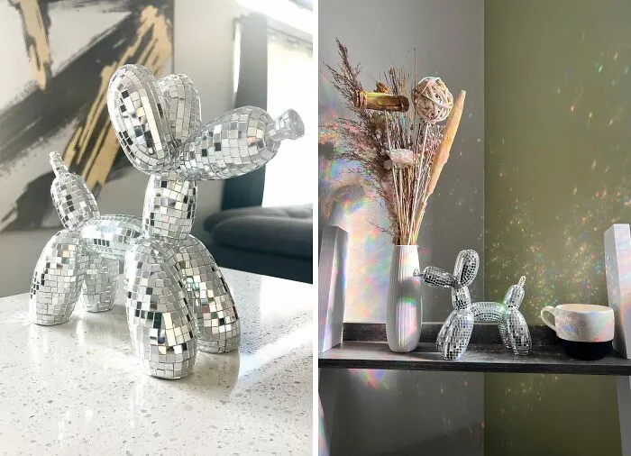 This <a Style="Display:inline;" Href="Https://Www.amazon.com/Reimagine-Discovery-Maximalist-Aesthetic-Apartment/Dp/B0cfd6qzsc?ie=utf8&th=1&linkcode=ll1&tag=bpalpaca-20&linkid=cbd31b6d79ae385507b45232ac3b18ef&language=en_us&ref_=as_li_ss_tl" Target="_blank"><span Style="Font: Inherit; Color: #d74b1f;"> Disco Balloon Dog Statue</Span> Is A Groovy Blast From The Past, Bringing A Touch Of Studio 54 Glamour To Any Room