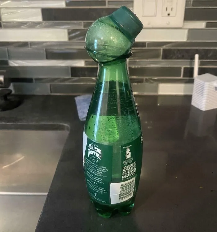 This Bottle Of Sparkling Water I Left In My Truck All Day