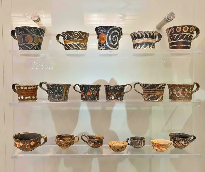 These Mugs Are 3,700 Years Old. From The Minoan Civilization And Now On Display At The Heraklion Museum, Greece