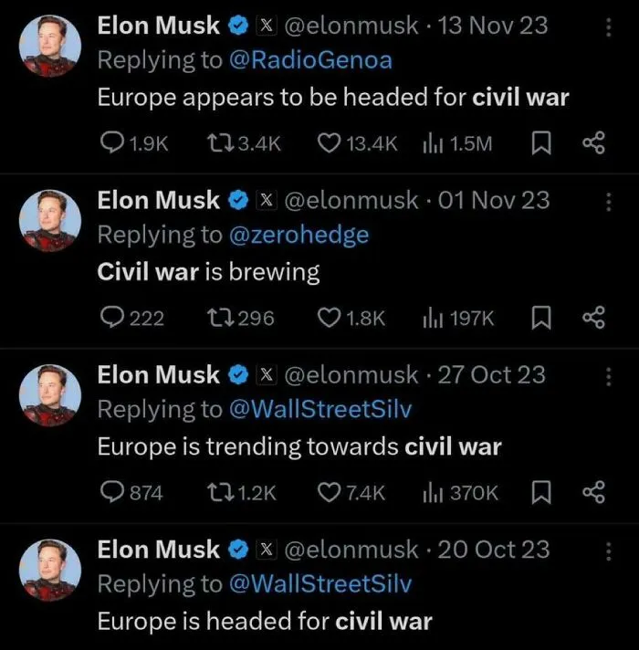 Why Is He So Obsessed With A Civil War In Europe