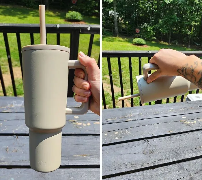 "  <a style="display:inline;" href="https://www.amazon.com/Simple-Modern-Tumbler-Handle-Insulated/dp/B0BHC14143?crid=8MK4OSEG3H4M&dib=eyJ2IjoiMSJ9.bKcfAHws1ApwkgEuN_t8kL1tAz6jLH74DNfYJvCdH8NYQVBX7TCczebb9B_9CWLNcGWBh-heY78T-FZg1AsMU5hTUwyCRY848WWuzIhzltOykk7p7FYnujNzegI-f5TiMdWcwU3rI064dnC4OQsVx5ACVoJjCXx2T7AMhW-1FJcCKE-4ZXFVtSbst04AQLG8_Bp6br7zmESDzjI-8x09K3nYX58k7ukSyyZVd9cyzB1aOag7-6LbM5sbDVX1E_d7zPrnXJXtYNmoowaqgSsVMKXciVejjxzItV1uNhDPA8w.VVt3J9BVSKO_vVW_eGUaAT4hT5IMKC1BOEk1mvjncGc&dib_tag=se&keywords=insulated%2Btumbler%2Bwith%2Ba%2Bstraw&qid=1723538384&sprefix=insulated%2Btumbler%2Bwith%2Ba%2Bstraw%2Caps%2C182&sr=8-8&th=1&linkCode=ll1&tag=bpwombat-20&linkId=e1738eb8b684ac18df2ed6d3be674b96&language=en_US&ref_=as_li_ss_tl " target="_blank"><span style="font:inherit;color:#d74b1f;">An insulated tumbler with a straw</span>. I’m one of those people that will consume 10x more liquids if I use a cup with a straw. I have never consumed more water in my life. (Mine’s from DavidsTea, pretty cheap!)" - <span Style="Font:inherit;color:#808080">Practicalshine</span>