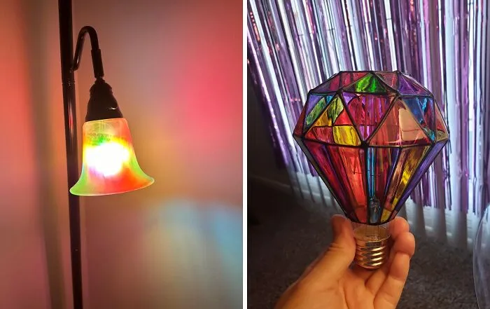 Forget Boring Light Bulbs! This <a Style="Display:inline;" Href="Https://Www.amazon.com/Heatless-Recreation-Christmas-Decoration-Colorful-A60/Dp/B08gfxbnjn?ie=utf8&th=1&linkcode=ll1&tag=bpwoodpecker-20&linkid=9aaf478127e0ec8934c4e57ba364541f&language=en_us&ref_=as_li_ss_tl " Target="_blank"><span Style="Font: Inherit; Color: #d74b1f;"> Edison Stained Glass Bulb</Span> Will Turn Your Room Into A Kaleidoscope Of Color