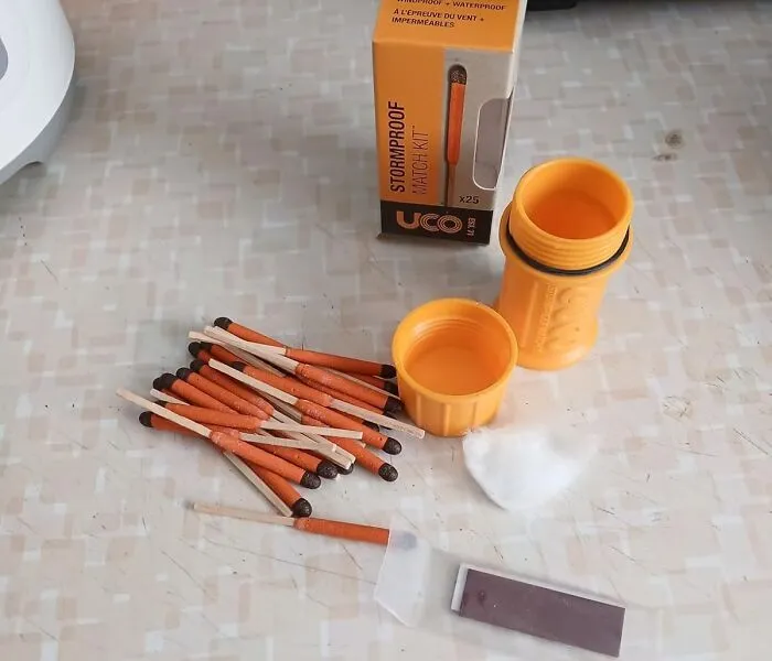 Forget Those Flimsy Matches That Fizzle Out At The First Sign Of Moisture. These <a Style="Display:inline;" Href="Https://Www.amazon.com/Uco-Stormproof-Waterproof-Matches-Strikers/Dp/B004p5xota?ie=utf8&th=1&linkcode=ll1&tag=bpcoyote-20&linkid=691209ecd8fb868c6011f9c855bbaaf5&language=en_us&ref_=as_li_ss_tl " Target="_blank"><span Style="Font: Inherit; Color: #d74b1f;"> Stormproof Matches</Span> Are The Bear Grylls Of Fire Starters