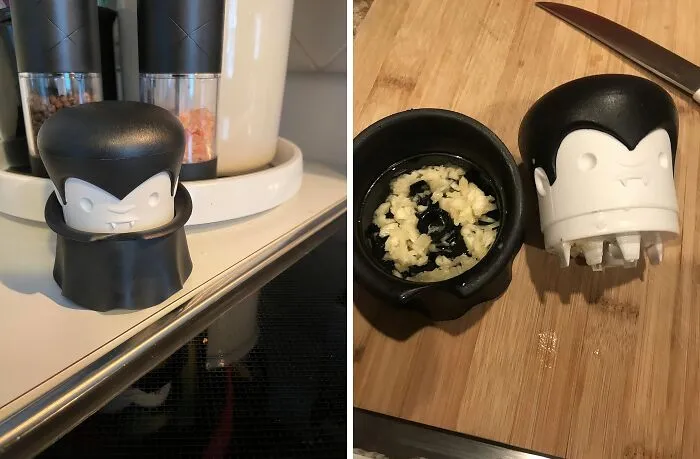 Garlic Breath? Count Dracula Says, "Bite Me!" With This   <a Style="Display:inline;" Href="Https://Www.amazon.com/Dp/B076cttzkx?asc_item-ID=amzn1.ideas.c5rdpiac5try&linkcode=ll1&tag=bpferret-20&linkid=cbe4b0bd18c741acf369eaba855cbbd9&language=en_us&ref_=as_li_ss_tl " Target="_blank"><span Style="Font: Inherit; Color: #d74b1f;"> Gracula Garlic Crusher</Span> - It's The Fang-Tastic Way To Mince Garlic Without The Lingering Odor