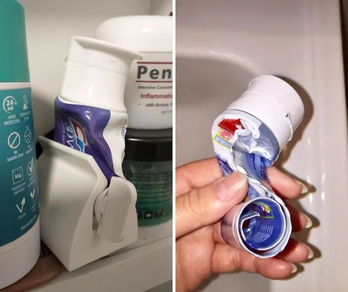 Squeeze Every Last Drop Of Toothpaste Out Of The Tube With This <a Style="Display:inline;" Href=" Https://Www.amazon.com/Gp/Product/B00swkvaju?&linkcode=ll1&tag=bphyena-20&linkid=bc882e9c24781f15917f3a16c38e0f3a&language=en_us&ref_=as_li_ss_tl" Target="_blank"><span Style="Font: Inherit; Color: #d74b1f;"> Rolling Tube Toothpaste Squeezer</Span>