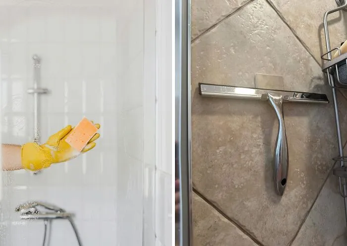 Tired of scrubbing your shower endlessly?  A soapy sponge can do the trick, but for a truly streak-free shine, upgrade your cleaning routine with a <a style="display:inline;" href="https://www.amazon.com/Hiware-All-Purpose-Shower-Squeegee-Bathroom/dp/B07F9RGM6B?crid=ZPEU1LQ1FTI7&dib=eyJ2IjoiMSJ9.qqP1D6C6wRAD137HaN1tONHZ9xc4EooHtxZO7XuBQX157cOV0KUUe409OYzFsbXdkU-q58FsZI5jjJj7mp9ZTZ_r7-WU0dV08TRdhZGTr4Pe_YlgLhXXLmm9sUPRX8UACYEomS5aQ1amm5Pxn9-Kg8ljjGO-_LNP7ZsEyUal5KLI-C5xp4noNCPVTuUevUY2GuiLwFTUnngTkJ7hhGHUpkAx2kQJSKy74DTnf_XznTzXjuMsG6GECtJq9G0J-iH9OkWA0nvovxaDu9ikFrBgzbZezWYYOAZm5RrS1TxuCig.9HxksPpzGR9E97kPf3-mcAKgyqt--pWOJypub-AYEkA&dib_tag=se&keywords=shower+squeegee&qid=1724309006&sprefix=shower+s%2Caps%2C323&sr=8-2-spons&sp_csd=d2lkZ2V0TmFtZT1zcF9hdGY&psc=1&linkCode=ll1&tag=bpwhale-20&linkId=e076bf93e68b4a88c377c405885bb87c&language=en_US&ref_=as_li_ss_tl " target="_blank">     <span Style="font: inherit;color:#d74b1f;"> squeegee</span>.