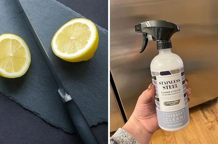 Give your metal surfaces a dazzling shine! While a lemon and salt combo can tackle light tarnish, for truly effortless and streak-free cleaning, reach for the <a style="display:inline;" href="https://www.amazon.com/Therapy-Stainless-Steel-Cleaner-Kit/dp/B01JZX6K1U?crid=9OFGMJ54AV0Q&dib=eyJ2IjoiMSJ9.xBMjV_sYciK-mT3mZbAV38xyq_1kMnceXqaZlSe7ot6bGcI6NxfXPDdF33h1_YnlIayP2j0ClwrycUljF59LQ_opqPVnX6UlWs_8qYs9DxkssyvInbhDqpZONPCXUMA8G4s0sWwPgJfA8FUFNwFq6CasJFf1hUj9RcuZktJXiK-eBiIeCOIJiqRCtjCDS0DlGigNDtUF9JsZ8kfvJnMLTC0W7WgeBIU_2etXipxEyOe9o7v_D4cm7ue35Og1UcS4lyJ7GrcEhkbNeYepZAWFwSVSm8NAr1dheUTUnA4Eyq0.IbIZJLtfwo5cqCz2KotcXcdtobuuL4dzMRq0RnQCGXE&dib_tag=se&keywords=metal+surfaces+cleaner&qid=1724309251&sprefix=metal+surface+cleane%2Caps%2C297&sr=8-1-spons&sp_csd=d2lkZ2V0TmFtZT1zcF9hdGY&psc=1&linkCode=ll1&tag=bpwhale-20&linkId=26e0f688ca4d7bfa3931f33bfa2fd66f&language=en_US&ref_=as_li_ss_tl " target="_blank">     <span Style="font:inherit;color:#d74b1f;">Therapy Stainless Steel Cleaner & Polish Bundle</span>.