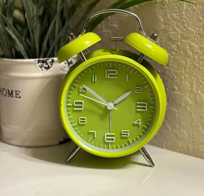 Say "Adios" To Oversleeping And Hello To Punctual Mornings With This <a Style="Display:inline;" Href="Https://Www.amazon.com/Peakeep-Green-Alarm-Battery-Operated/Dp/B00wdpljf0?ie=utf8&linkcode=ll1&tag=bpcow-20&linkid=9f509f7998ee195b62965bd47b3e6d07&language=en_us&ref_=as_li_ss_tl " Target="_blank"> <span Style="Font: Inherit; Color: #d74b1f;"> Twin Bell Alarm Clock</Span> - It's So Loud, Your Roommate Might Even Thank You (Eventually)