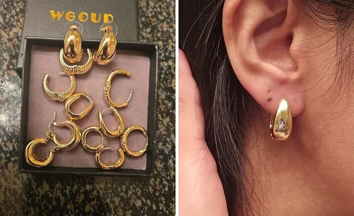With This Versatile <a Style="Display:inline;" Href="Https://Www.amazon.com/Chunky-Earrings-Hypoallergenic-Earring-Huggie/Dp/B0b5wmmd7t?ie=utf8&linkcode=ll1&tag=bpcow-20&linkid=b54680390a352e67cd733d7ddb4fc03b&language=en_us&ref_=as_li_ss_tl " Target="_blank"> <span Style="Font: Inherit; Color: #d74b1f;"> Hoop Earrings Set</Span>, You'll Be Ready For Anything, From A Study Session In The Library To A Night Out On The Town